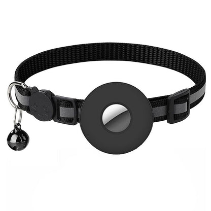 Airtag Pet Collar With Bell Reflective Adjustable Anti-lost Cat Dog Collar - Pets Crazy Shops