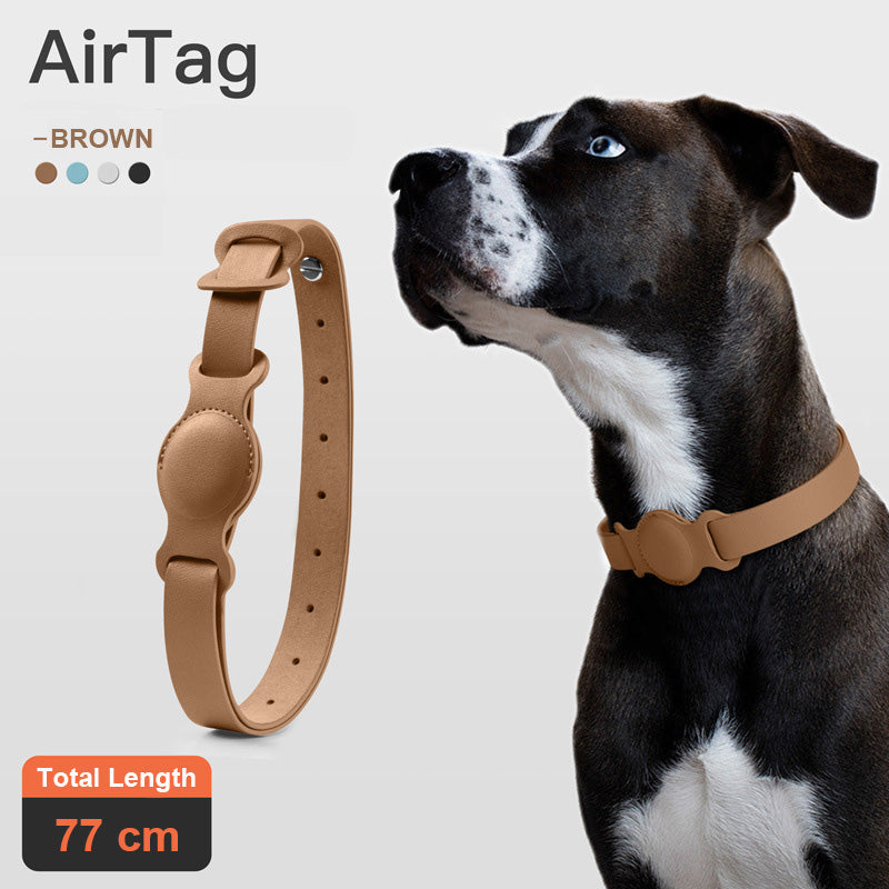 Anti-lost Device Cat And Dog Pet Collar Chain Leather Case - Pets Crazy Shops