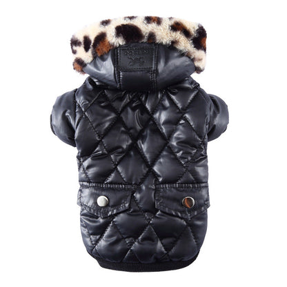 Cross-border pet supplies pet clothes dog clothes autumn and winter fur collar coat pet dog clothing - Pets Crazy Shops