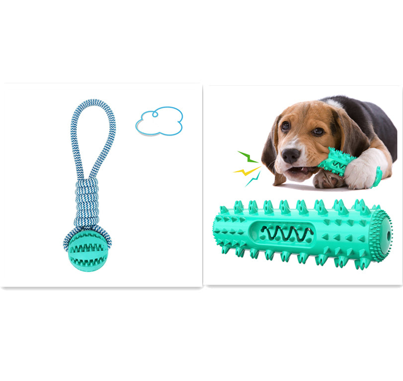 Dog Toys Balls Interactive Treat Rope Rubber Leaking Balls For Small Medium Dogs Chewing Bite Resistant Pet Tooth Cleaning - Pets Crazy Shops