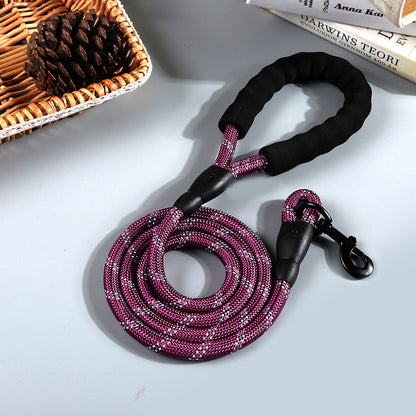 Reflective Nylon Round Rope Dog Leash - Pets Crazy Shops