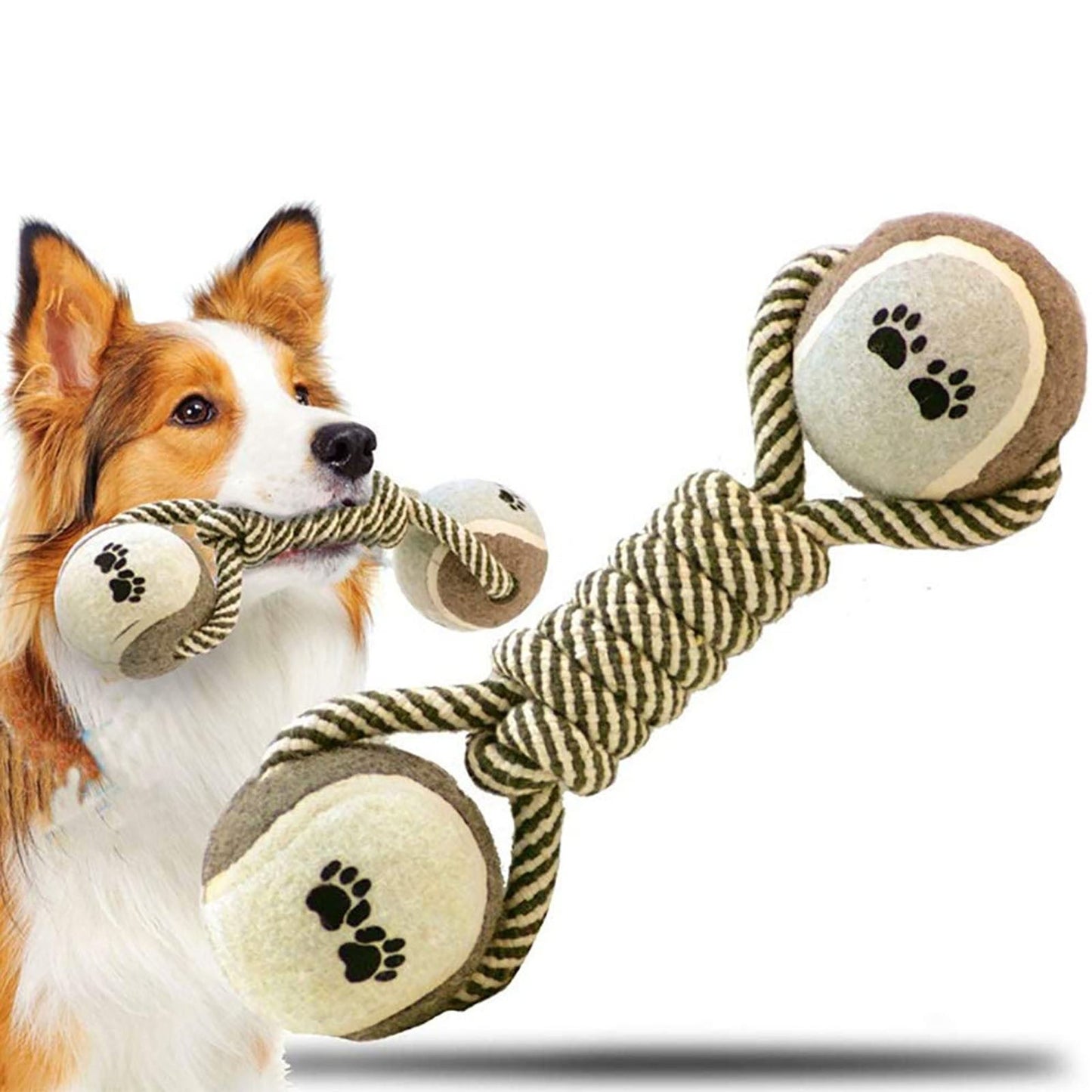 Pet Dog Toys For Large Small Dogs Toy Interactive Cotton Rope Mini Dog Toys Ball For Dogs Accessories Toothbrush Chew Premium Cotton-Poly Tug Toy For Dogs Interactive Rope Dog Toy For Medium Dogs - Pets Crazy Shops
