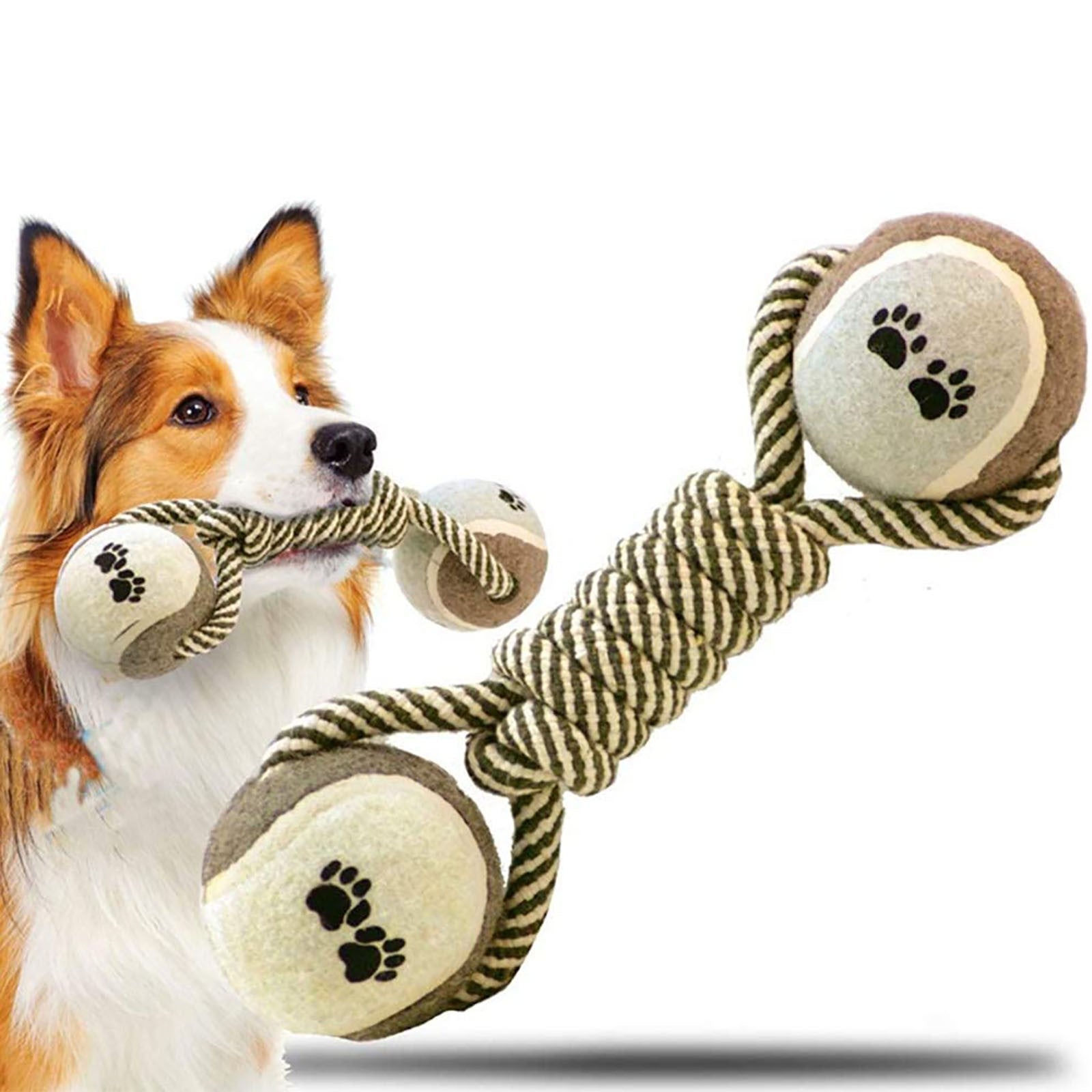Pet Dog Toys For Large Small Dogs Toy Interactive Cotton Rope Mini Dog Toys Ball For Dogs Accessories Toothbrush Chew Premium Cotton-Poly Tug Toy For Dogs Interactive Rope Dog Toy For Medium Dogs - Pets Crazy Shops