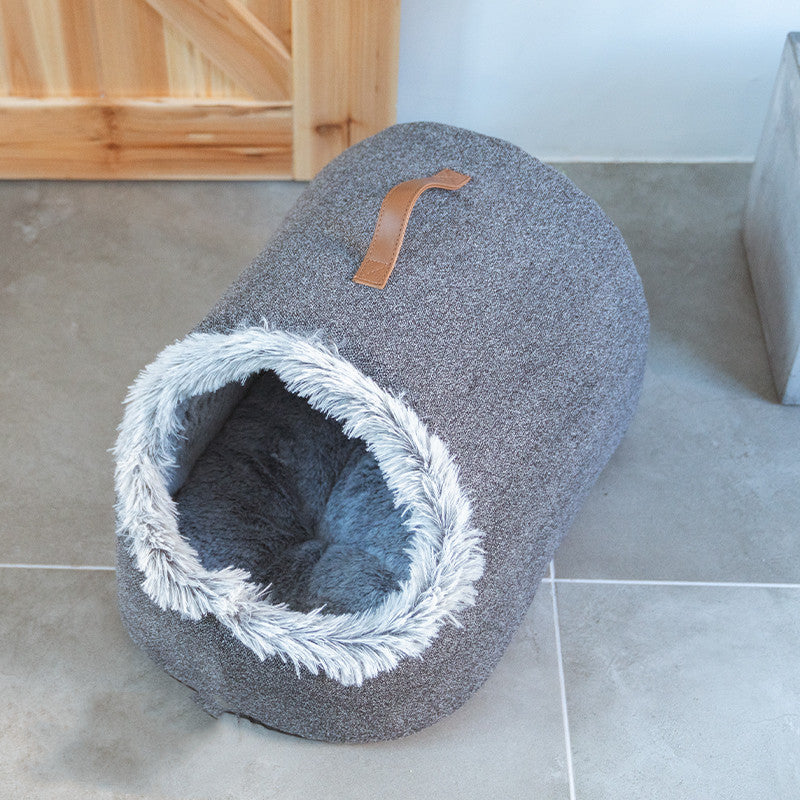 Polar Warm Cat Litter Closed Cat Sleeping Bag Large Winter Deep Sleep Cat Bed - Pets Crazy Shops