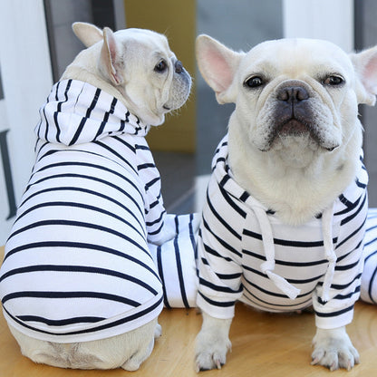 Pet Dog Cat Hoodie Striped Clothes - Pets Crazy Shops