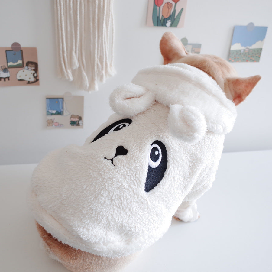 Pet Apparel Embroidery Cartoon Hooded Vest - Pets Crazy Shops
