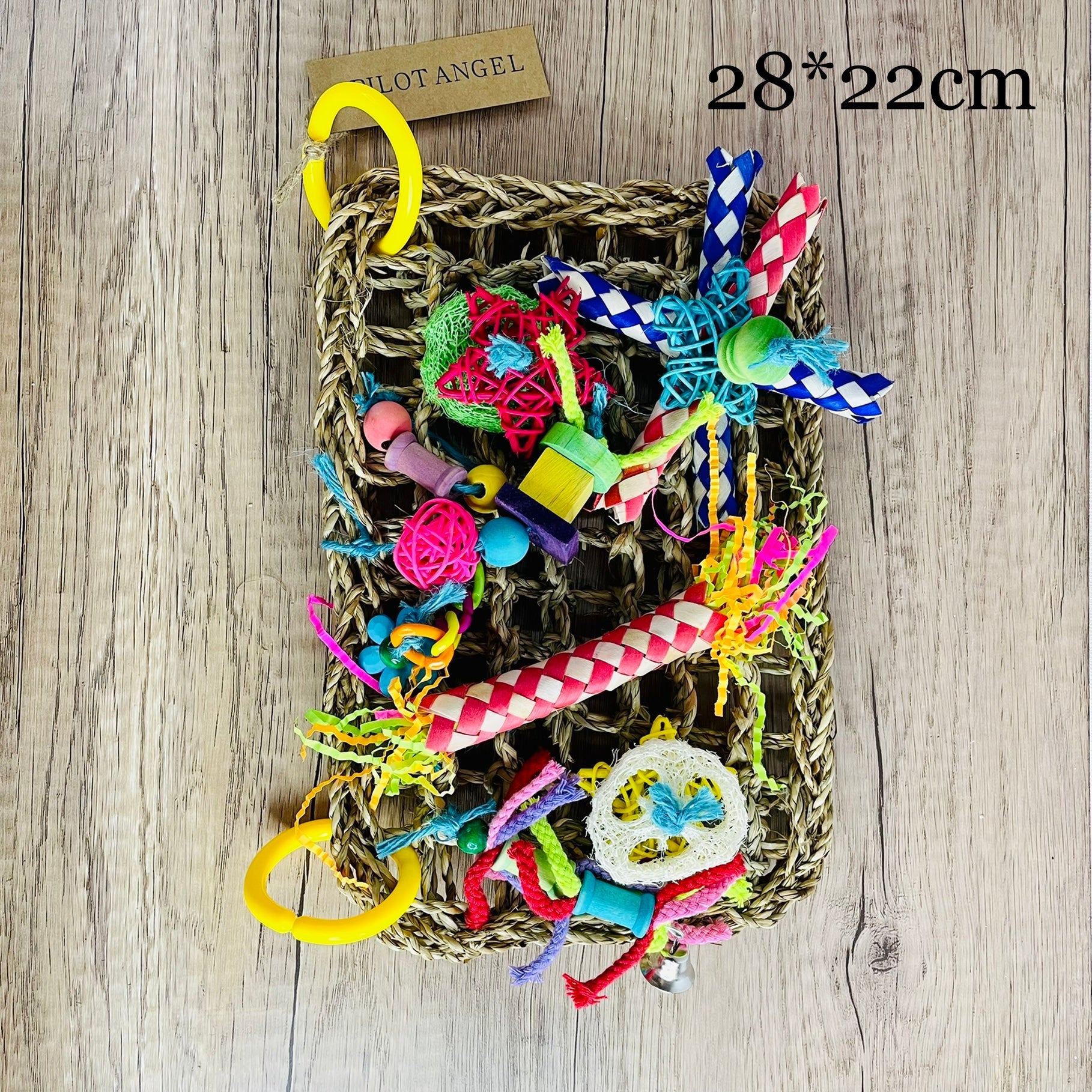 Parrot Toy Woodskin Hand-woven Boredom Cage Supplies - Pets Crazy Shops