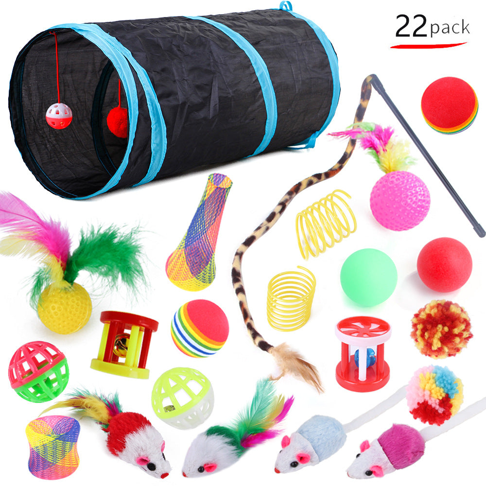 Cat Toy Set Funny Cat Assembled Toys Cat Tunnel Cat Tunnel Pet Supplies - Pets Crazy Shops