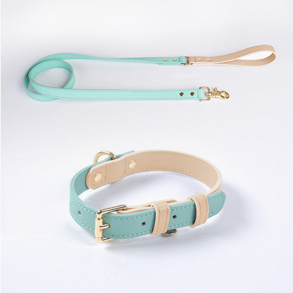 Leather Pet Dog Leash Collar Set - Pets Crazy Shops