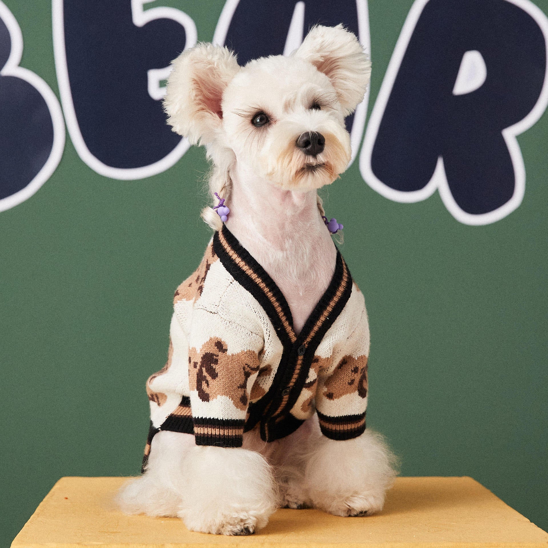 Dog Cat Sweater Preppy Style V-neck Striped Vest Pet Puppy Winter Warm Clothes Apparel For Dogs Cats - Pets Crazy Shops