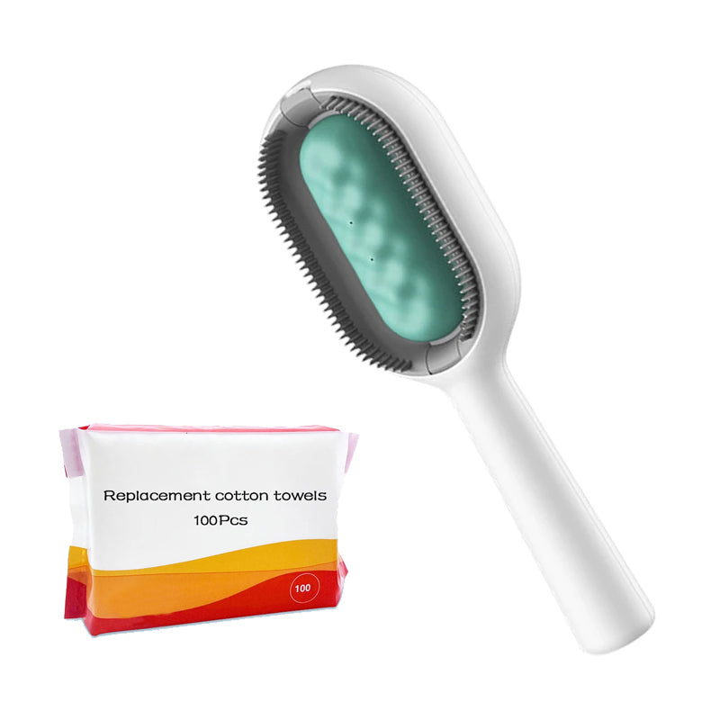 Cat Hair Brush With Water, Sticky Brush For Cats, 4 In-1 Cat Grooming Brush Creative Update Cat Dog Grooming Comb With Water Tank Double-Sided Hair Removal Brush Kitten Pet Supplies Accessories - Pets Crazy Shops