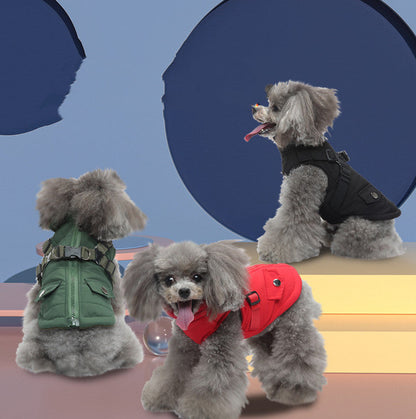 Pet Winter Cotton Dog Clothes Zipper Jacket Dog Supplies - Pets Crazy Shops