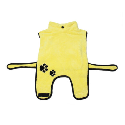 Soft And Absorbent Pet Embroidered Bathrobe Coral Fleece Pajamas - Pets Crazy Shops