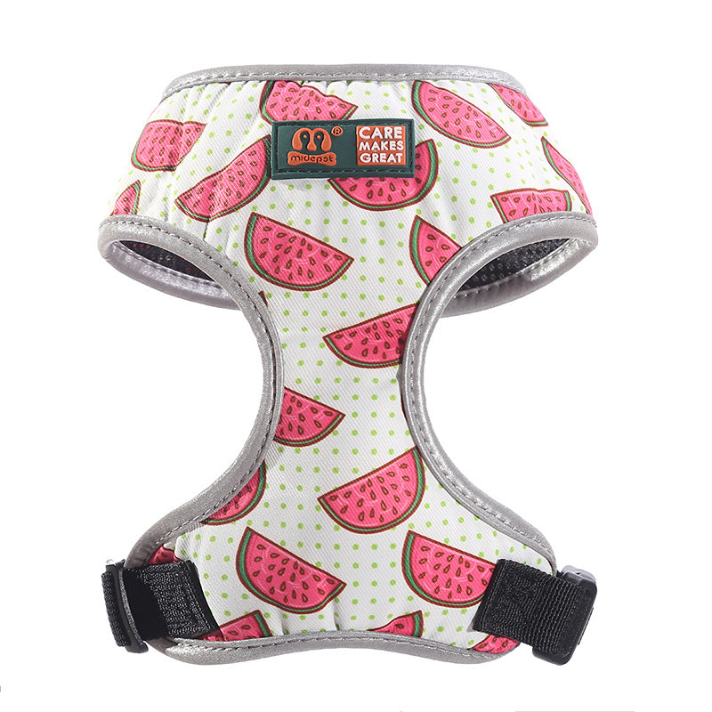 Breathable Double Layer Multicolor Printed Dog Harness - Pets Crazy Shops