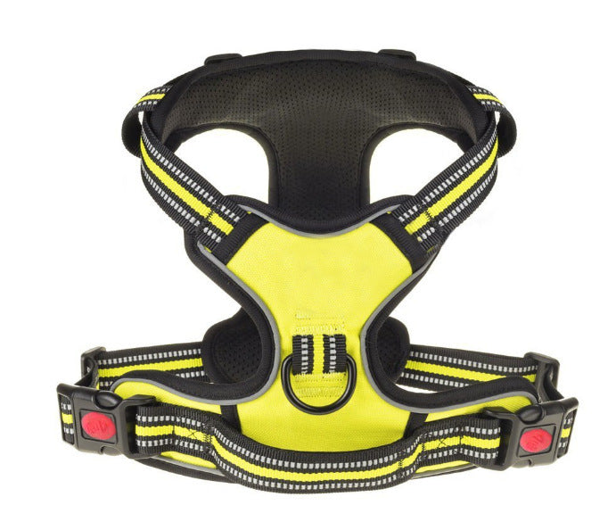Medium And Large Dog Pet Chest Harness Breathable Reflective Vest-style Vest Dog Harness Big Dog Chest Harness Explosion-proof Customized - Pets Crazy Shops