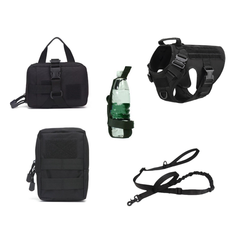 Tactical Dog Harness Pet German Shepherd K9 Training Vest Dog Harness And Leash Set For All Breeds Dogs - Pets Crazy Shops