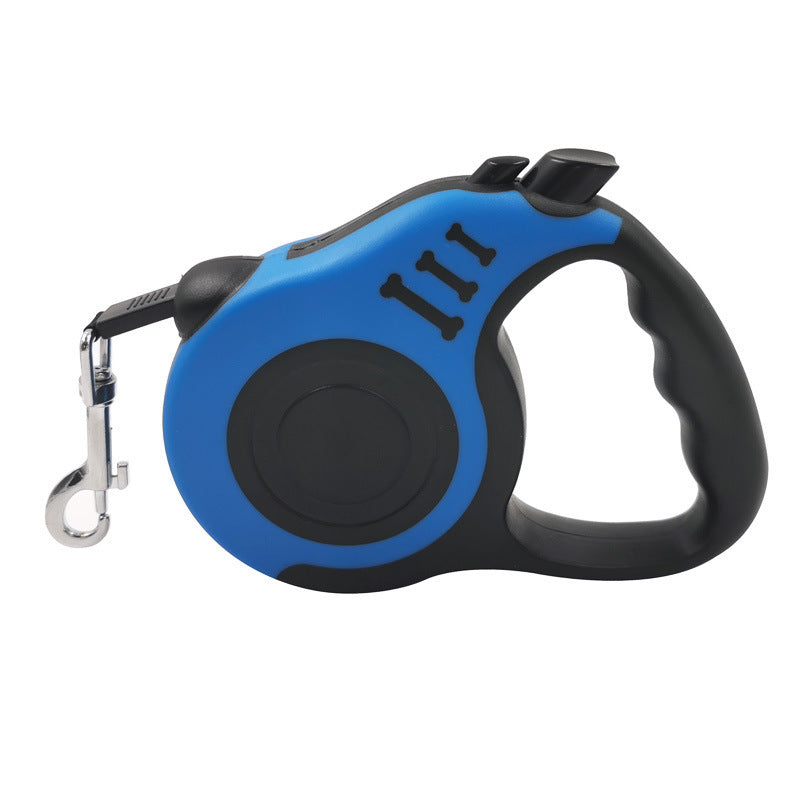 Pet Dog Automatic Retractable Leash Bone Printing - Pets Crazy Shops