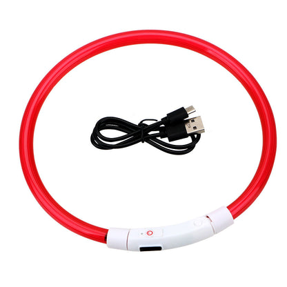 USB Rechargeable Pet Luminous Collar Three Flashing Modes - Pets Crazy Shops