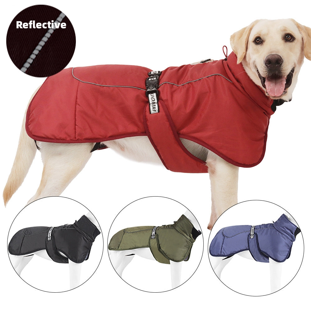 New Dog Clothes Cloak Style Thickened And Warm Pet Keeping Warming Clothes With Reflective Warmth Pet Supplies - Pets Crazy Shops