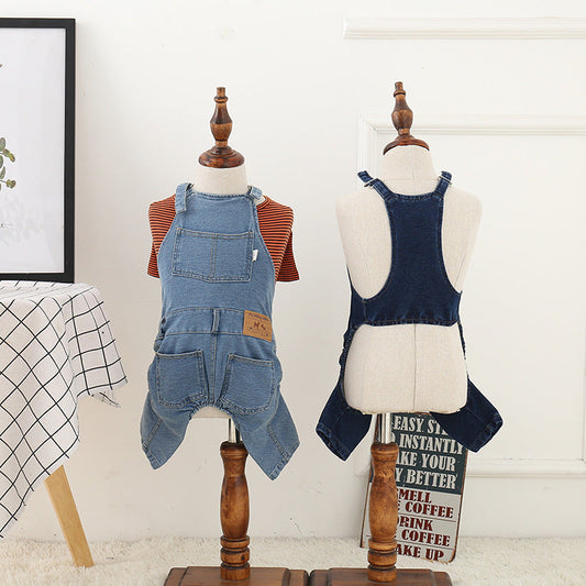Jeans Dog Clothes Four-legged Clothes Pet Clothes Teddy Bichon Dog Clothes - Pets Crazy Shops
