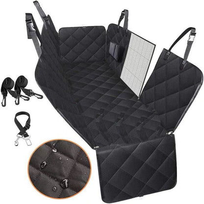 Dog Car Seat Cover View Mesh Pet Carrier Hammock Safety Protector Car Rear Back Seat Mat With Zipper And Pocket For Travel - Pets Crazy Shops