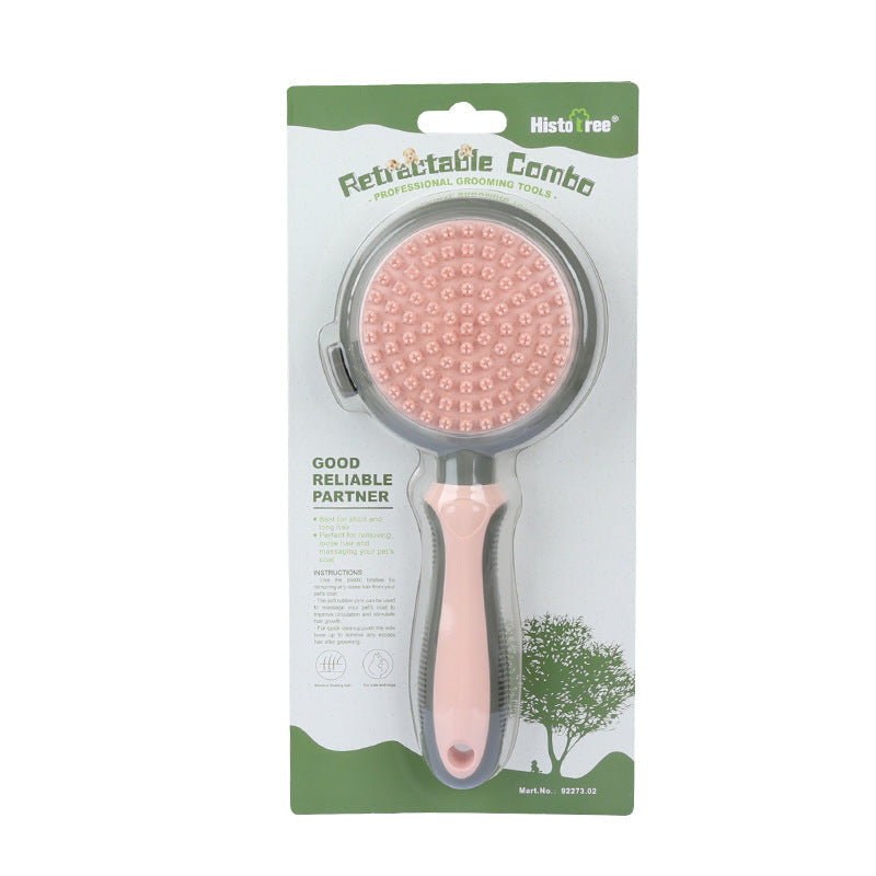 Pet Hair Removal Comb Cat Brush Self Cleaning Slicker Brush Hair Removal Double-sided Massage - Pets Crazy Shops