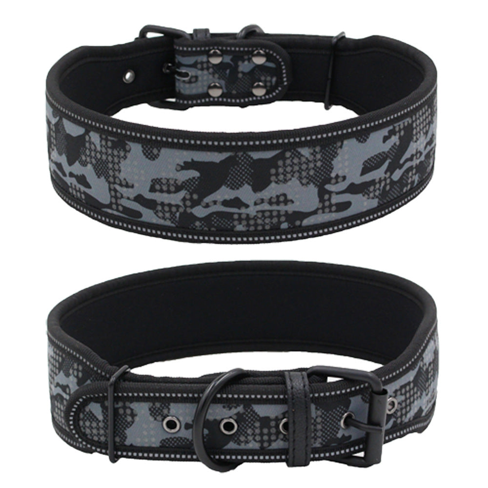 Reflective Camouflage Comfortable Dog Collar Dog Collar - Pets Crazy Shops