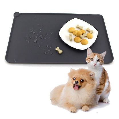 Waterproof Pet Mat For Dogs And Cats Pure Color Silicone Pet Food Mat - Pets Crazy Shops