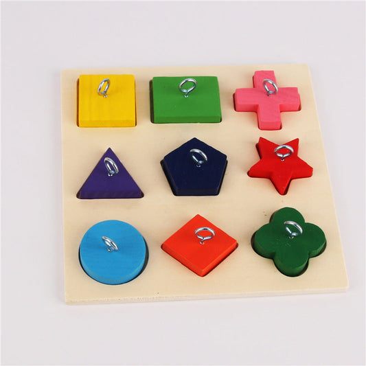 Parrot Training Toy 9 Color Wooden Blocks - Pets Crazy Shops