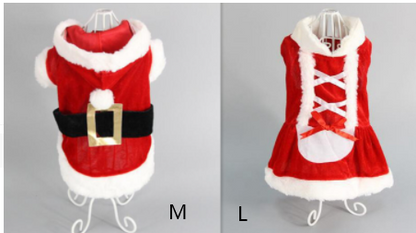 Christmas Dog Clothes Pet Vest Shirt Dog Winter Dress Warm Coat Jacket Clothing For Small Dogs Dress - Pets Crazy Shops