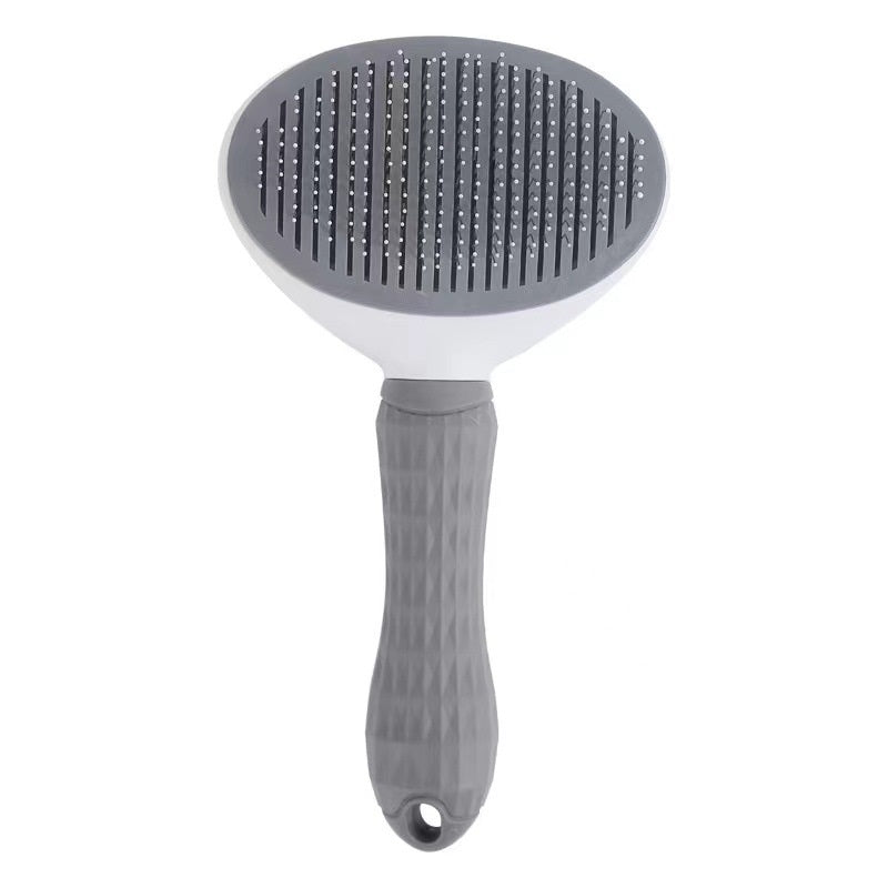 Cat Self-Cleaning Comb Stainless Steel Dog Comb Hair Brush One Key To Remove Floating Artifact - Pets Crazy Shops
