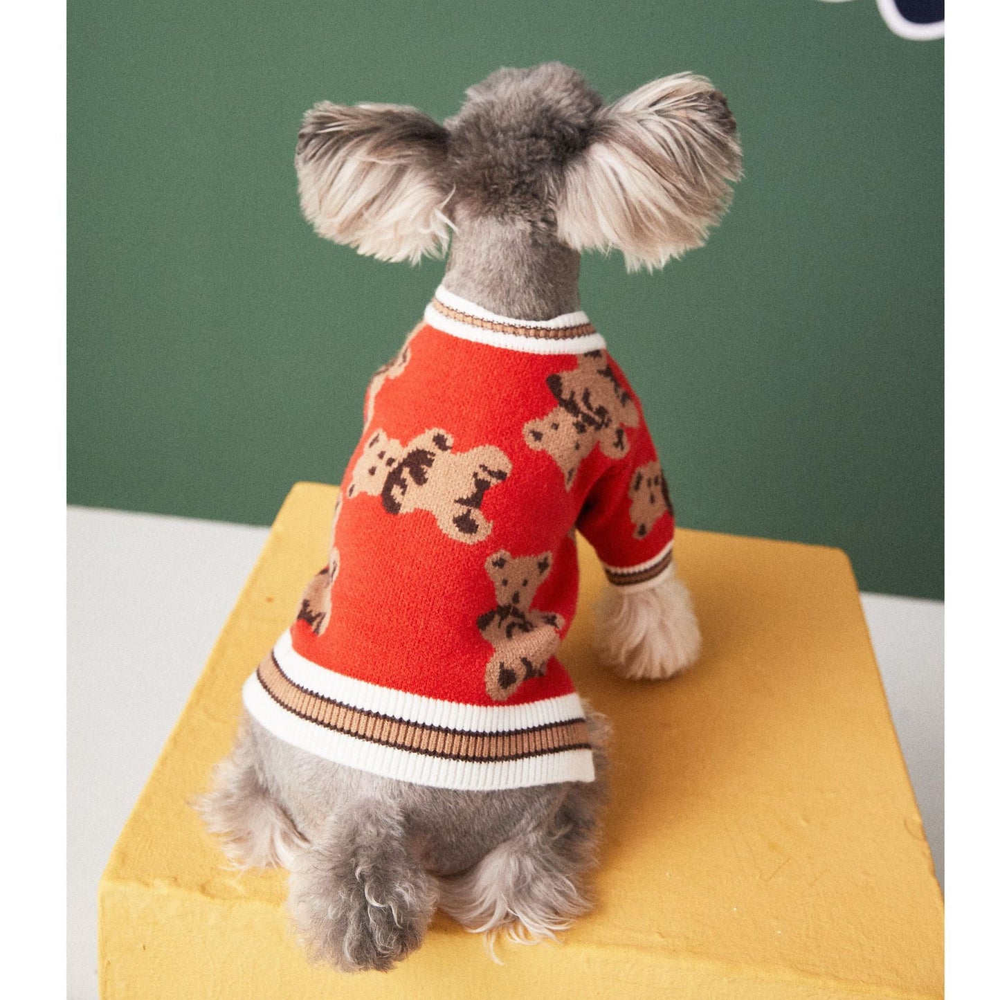 Dog Cat Sweater Preppy Style V-neck Striped Vest Pet Puppy Winter Warm Clothes Apparel For Dogs Cats - Pets Crazy Shops