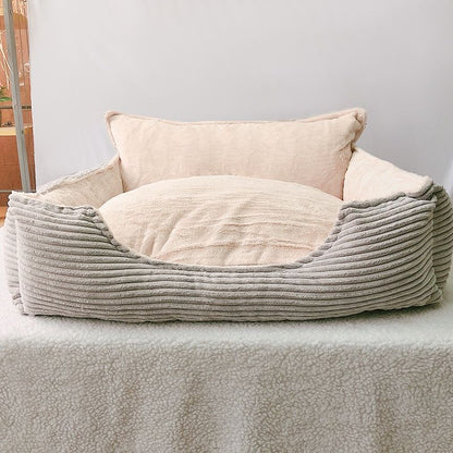 Removable And Washable Plush Warm Pet Kennel Dog Bed - Pets Crazy Shops