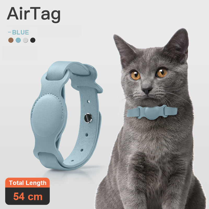 Anti-lost Device Cat And Dog Pet Collar Chain Leather Case - Pets Crazy Shops