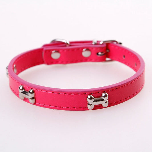 Fashionable Personality Pet PU Neck Ring Accessories - Pets Crazy Shops