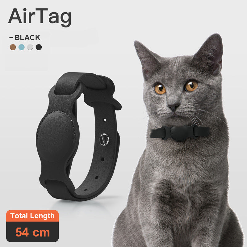 Anti-lost Device Cat And Dog Pet Collar Chain Leather Case - Pets Crazy Shops