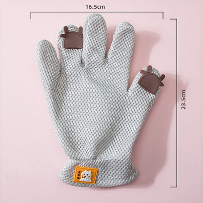 Pet Glove Cat Grooming Glove Cat Hair Deshedding Brush Gloves Cat Floating Hair Pet Hair Removal Brush Dog Bathing Massage Comb Silicone Hair Removal Gloves - Pets Crazy Shops