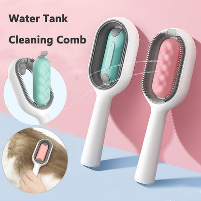 Cat Hair Brush With Water, Sticky Brush For Cats, 4 In-1 Cat Grooming Brush Creative Update Cat Dog Grooming Comb With Water Tank Double-Sided Hair Removal Brush Kitten Pet Supplies Accessories - Pets Crazy Shops