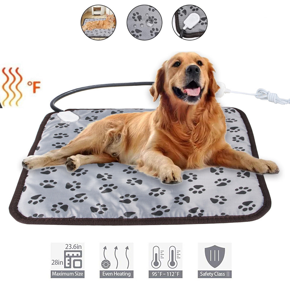 Pet Heating Pad For Dog Cat Heat Mat Indoor Electric Waterproof Dog Heated Pad With Chew Resistant Cord Winter Pet Blanket Warmer - Pets Crazy Shops