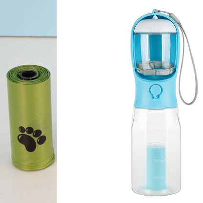 Portable Cat Dog Water Bottle Food Feeder Drinker Poop Dispenser 3 In 1 Leak-proof Multifunctional Dog Water Bottle Pet Products - Pets Crazy Shops