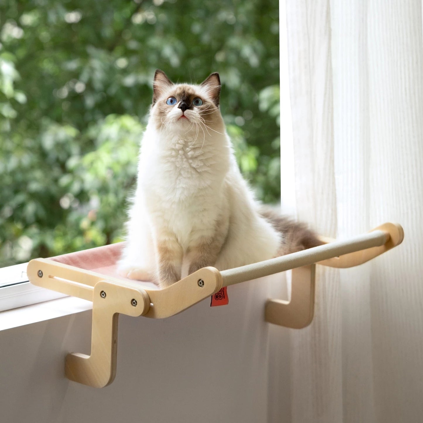 Mewoofun Pet Cat Window Perch 4 Color Wooden Assembly Hanging Bed Cotton Canvas Easy Washable Multi-Ply Plywood New Dropshipping - Pets Crazy Shops