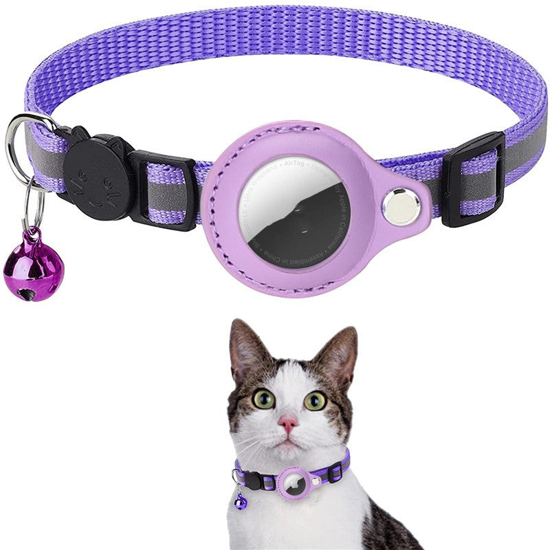 Pet Collar With Bell Airtag Reflective Collar - Pets Crazy Shops