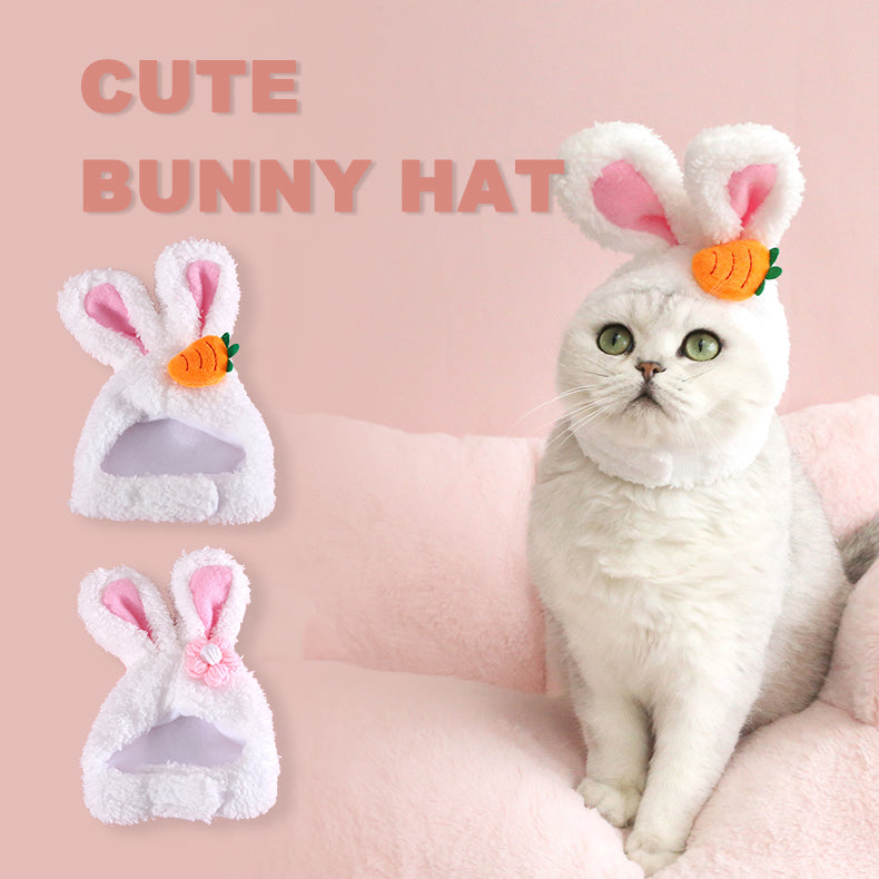 Plush Cartoon Cat Dog Rabbit Ears Cute Easter Decoration Hat Head Cover Pets Products - Pets Crazy Shops