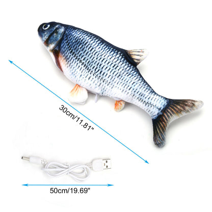 Pet Soft Electronic Fish Shape Cat Toy Electric USB Charging Simulation Fish Toys Funny Cat Chewing Playing Supplies Dropshiping - Pets Crazy Shops