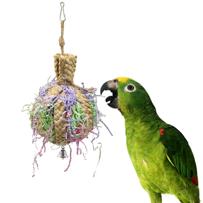 Drawing Straw Rope Toy Parrot Paper - Pets Crazy Shops