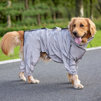 Raincoat Outdoor Waterproof Reflective Coat For Large Dogs And Pets - Pets Crazy Shops