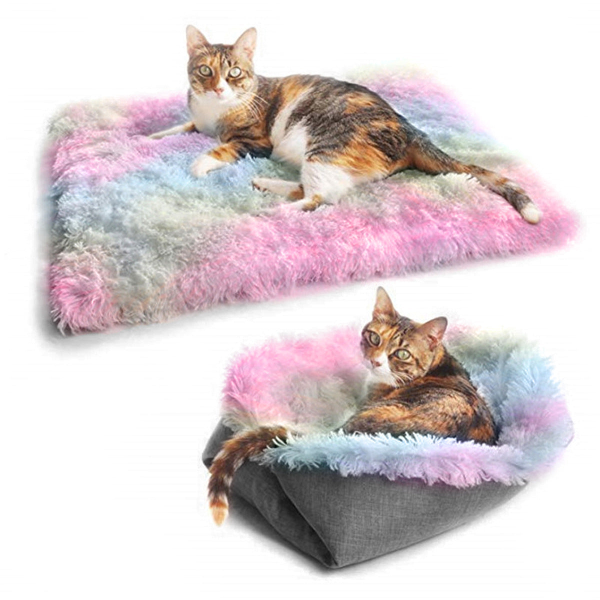 Pet Bed Mat New Pet Soft Dog Cat Blanket Fleece Cat Bed Mat Soft Warm Sleep Mat Cat Supplies Winter Foldable Pet Cushion - Pets Crazy Shops