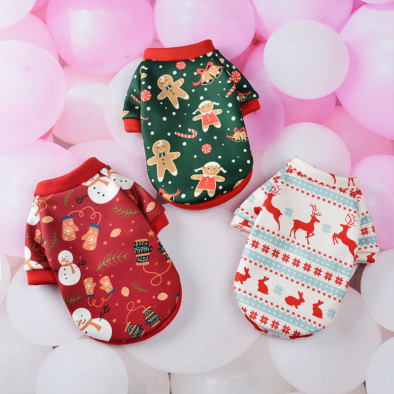 Christmas Dog Clothes Cartoon Pet Supplies - Pets Crazy Shops