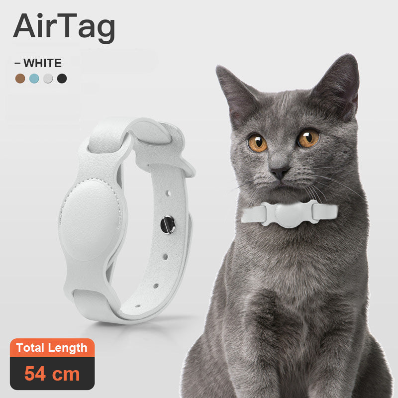 Anti-lost Device Cat And Dog Pet Collar Chain Leather Case - Pets Crazy Shops