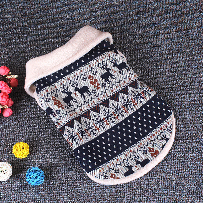 Dog Christmas Fall Winter Cotton Sweater - Pets Crazy Shops
